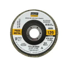 Disco de Lixa Flap Disc Curvo G120-4.1/2X7/8" Graff 7080004