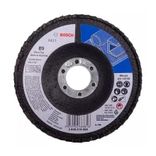Disco de Lixa Flap Disc Curvo X421 G80-4.1/2X7/8" Bosch 2608619908