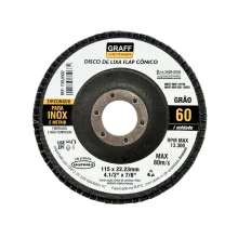 Disco de Lixa Flap Disc Curvo Zirconado G60-4.1/2X7/8" Graff 7090002
