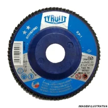 Disco de Lixa Flap Disc Standard Zirconado G60-4.1/2X7/8" Tyrolit ZA60B