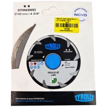 Disco Diamantado Liso Standard Para Pedra Ceramica e Alvenaria Corte Seco e Umido 4.3/8"-110MM Tyrolit 609310