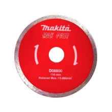 Disco Diamantado Liso Mak Fast Para Marmore Granito e Ceramica Corte Umido 4.3/8"-110MM Makita D-08800