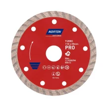 Disco Diamantado Turbo Para Marmore e Granito Corte Umido 4.3/8"-110MM Norton PRO
