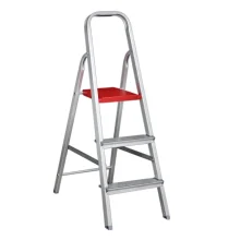 Escada de Aluminio de Abrir Domestica Capacidade 120KG 3 DEGRAUS-0,64M Reisam DOM3