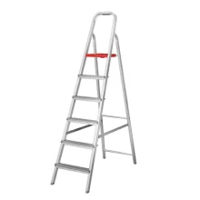 Escada de Aluminio de Abrir Domestica Capacidade 120KG 6 DEGRAUS-1,30M Reisam DOM6