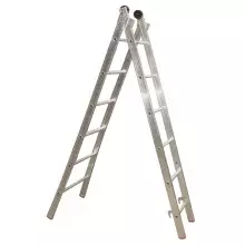 Escada de Aluminio de Abrir/Extensivel 2X7 Degraus Desmontavel 3 Em 1 Capacidade 120KG 2,4-3,9M Alulev ED107