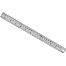 Escala de Aco Inox Graduada Milimetros e Polegada 300MM-12" Kingtools 600004