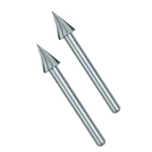 Escareador Conico Ponta Flecha 2 Pecas Para Micro Retifica 1/4" Dremel 125
