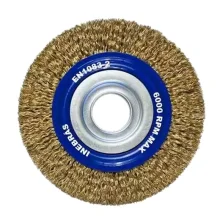 Escova de Aco Carbono Circular Profissional FIO 0,30MM Reducoes 1/2" 5/8" e 3/4" 6X1/2" Inebras 06659
