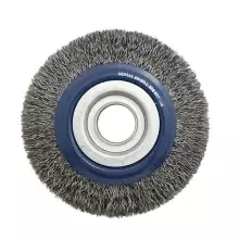 Escova de Aco Carbono Circular Profissional FIO 0,30MM Reducoes 1/2" 5/8" e 3/4" 8X1" Inebras 00186