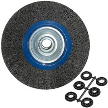 Escova de Aco Carbono Circular Profissional FIO 0,40MM Reducoes 1/2" 5/8" e 3/4" 12X2" Inebras 06664