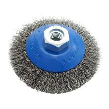 Escova de Aco Carbono Conica Ondulada FIO 0,30MM 4"X14MM Inebras 06675