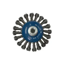 Escova de Aco Carbono Conica Trancada FIO 0,60MM 4.1/2"X14MM Inebras 06830