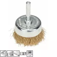 Escova de Aco Carbono Copo com Haste FIO 0,20MM 50X8MM Bosch 2608622008
