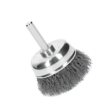 Escova de Aco Carbono Copo com Haste FIO 0,30MM 50MM Inebras 06728