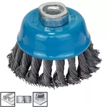 Escova de Aco Carbono Copo Trancado FIO 0,50 3"X14MM Bosch 1608622029