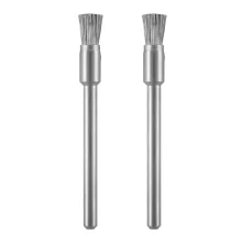 Escova de Aco Carbono Pincel 2 Pecas Para Micro Retifica 1/8" Dremel 443