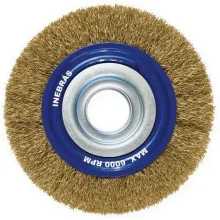 Escova de Aco Latonado Circular Standard FIO 0,30MM Reducoes 1/2" e 5/8" 6X3/4" Inebras 07419