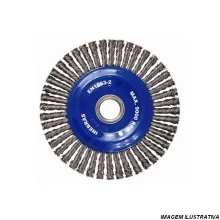 Escova de Aco Carbono Circular Trancada FIO 0,60MM 6X1/4X7/8" Inebras 06803