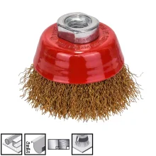 Escova de Aco Latonado Copo FIO 0,30 2.3/4"X14MM Bosch 1608614020