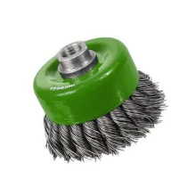 Escova de Aco Inox Copo Trancada FIO 0,60 4"X14MM Inebras 06820