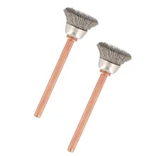 Escova de Aco Inox Tipo Copo 2 Pecas Para Micro Retifica 1/2" Dremel 531