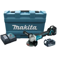 Esmerilhadeira Angular a Bateria 18V Brushless com Maleta Carregador 2 Baterias 3AH 5" Bivolt Makita DGA505RFE
