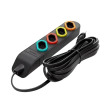 Extensao Eletrica Com 4 Tomadas Cabo PP 3X0,75MM 2P+T 10A Preto 3M Daneva/Legrand 1846