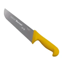 Faca de Refile Aereo Reta Larga Profissional Cabo Amarelo INOX 8" Starrett BKY203-8