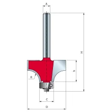 Fresa Cantoneira com Rolamento Raio 6,4 Para Tupia Manual MD 25MM H6 Freud 34-11006
