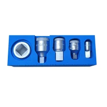 Jogo Adaptador de Soquete 5pcs 1/4X3/8" 3/8X1/4" 3/8X1/2" 1/2X3/8" 1/2X3/4" CRV Gedore S 2032-05