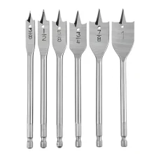 Jogo Broca Chata 6 Pecas Encaixe Hexagonal 3/8A1" Rocast 530050