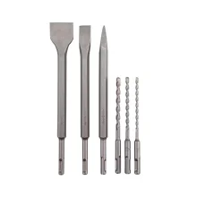 Jogo Brocas Talhadeiras e Ponteiro Sds Plus 6pcs 1 Ponteiro 2 Talhadeiras e Brocas 5,6,8MM Makita D-58920