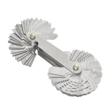 Jogo Calibre de Rosca Combinado 58 Laminas 55 e 60 Graus Metrica e Whitworth Zaas 1130004