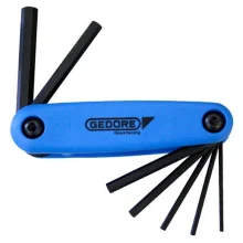 Jogo Chave Allen Canivete 9 Pecas CRV 5/64A1/4" Gedore 42SCL9P