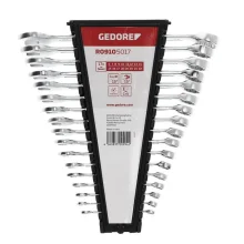 Jogo Chave Combinada 15 Graus 17pcs CRV 6A22MM Gedore Red R09105017