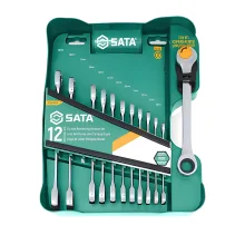 Jogo Chave Combinada com Catraca 12pcs Speedy CRV 8A19MM Sata ST0906602