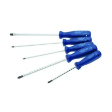 Jogo Chave de Fenda e Phillips 5pcs 4 Fendas e 1 Phillips CRV 3/16X4A1/4X8" Gedore 150/160S1