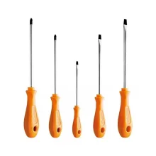 Jogo Chave de Fenda e Phillips 5pcs Twister 3 Fendas e 2 Phillips CRV 1/8X3A1/4X6" Tramontina Pro 44130/505