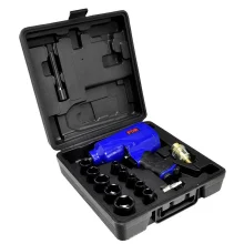 Chave de Impacto Pneumatica 15pcs 333NM Rocking DOG com Maleta e 14 Acessorios 1/2" Pdr PRO-134K