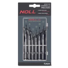 Jogo Chave de Precisao 6 Pecas Para Ourives 4 Fenda e 2 Phillips Noll 3710001