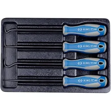 Jogo Chave Ponta Aguda 4pc 1 Reta e 3 Curvas King Tony 9-30904AY