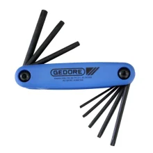 Jogo Chave Torx Canivete 8pcs CRV T6AT25 Gedore 43TXSCL8