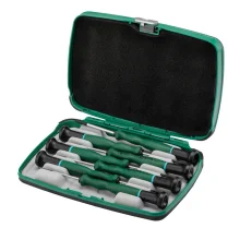 Jogo Chave Torx de Precisao com Cabo 7 Pecas CRV T5AT15 Sata ST09315SJ