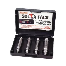 Jogo Extrator de Parafuso 4 Pecas Para Parafusadeira 3-12MM Rocast 960002