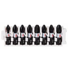 Jogo Ponta Phillips e Pozidriv 8 Pecas Impact Conrol 5 Phillips 3 Pozidriv 1/4X25MM Bosch 2608522323