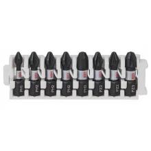 Jogo Ponta Phillips e Pozidriv 8 Pecas Impact Conrol 5 Phillips 3 Pozidriv 1/4X25MM Bosch 2608522323