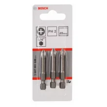 Jogo Ponta Phillips Extra Hard 3pcs 1/4XN2X49MM Bosch 2607001528