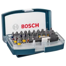 Jogo Pontas para Parafusar 32 Pecas Fenda Philips Torx e Outros 1/4" Bosch 2607017359