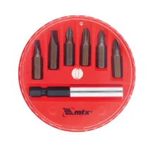 Jogo Pontas para Parafusar 7 Pecas Fenda Phillips Pozidriv e Adaptador 1/4" Mtx 113929